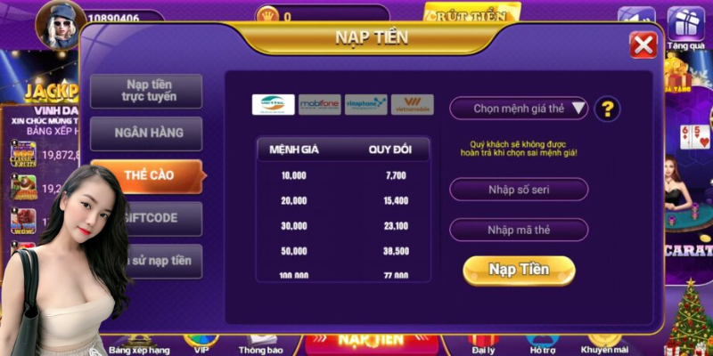 Chọn phương thức nạp vào 68gb thuận tiện nhất
